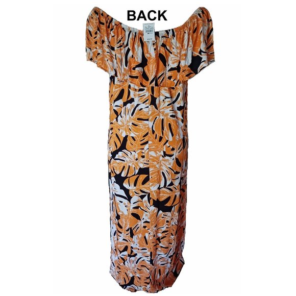 Womens Plus Size Maxi Dress Size 22 24 by Ashley Stewart Tropical Floral NWT - Picture 3 of 7